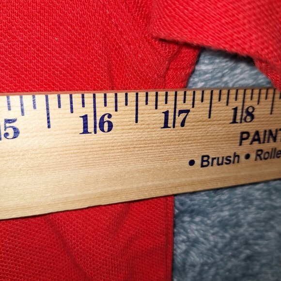 Nautica Red Sporty Polo Shirt L/G (14/16) 100% Cotton Short Sleeve Classic Fit - Picture 7 of 8